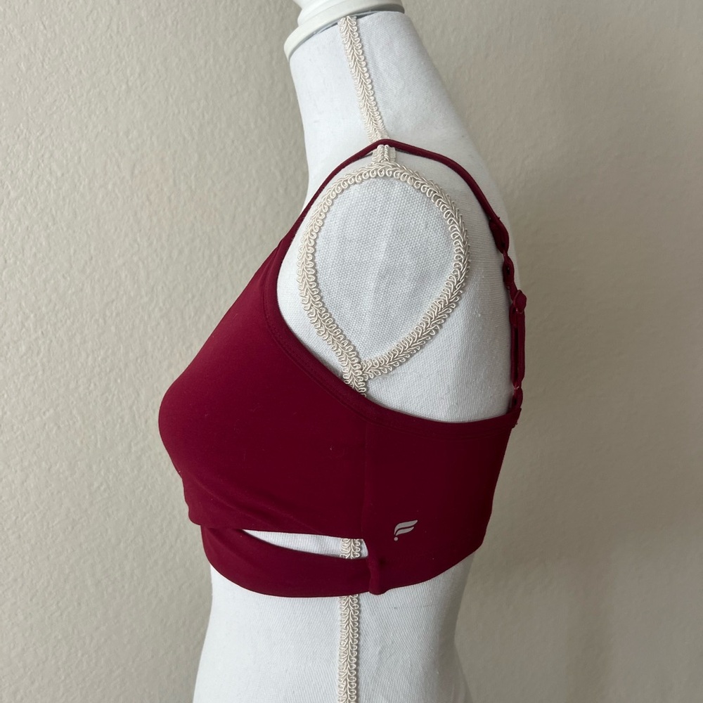 Fabletics Burgundy Sports Bra - Picture 2 of 5